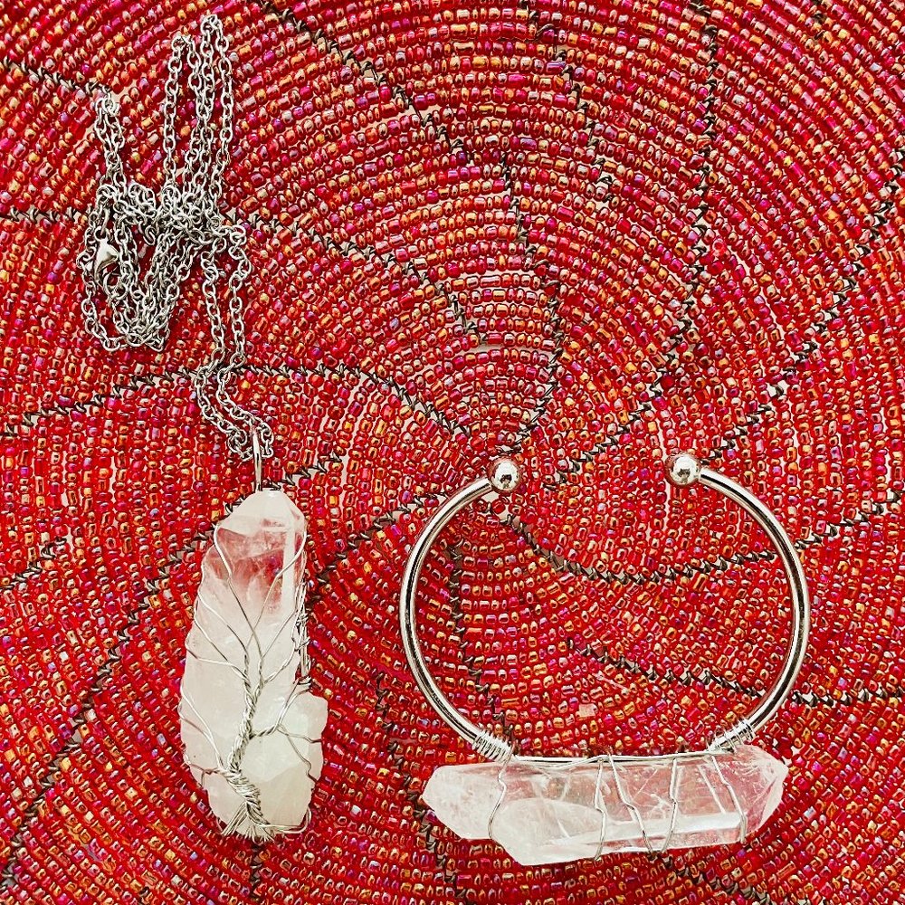 Clear Quartz Jewelry Set